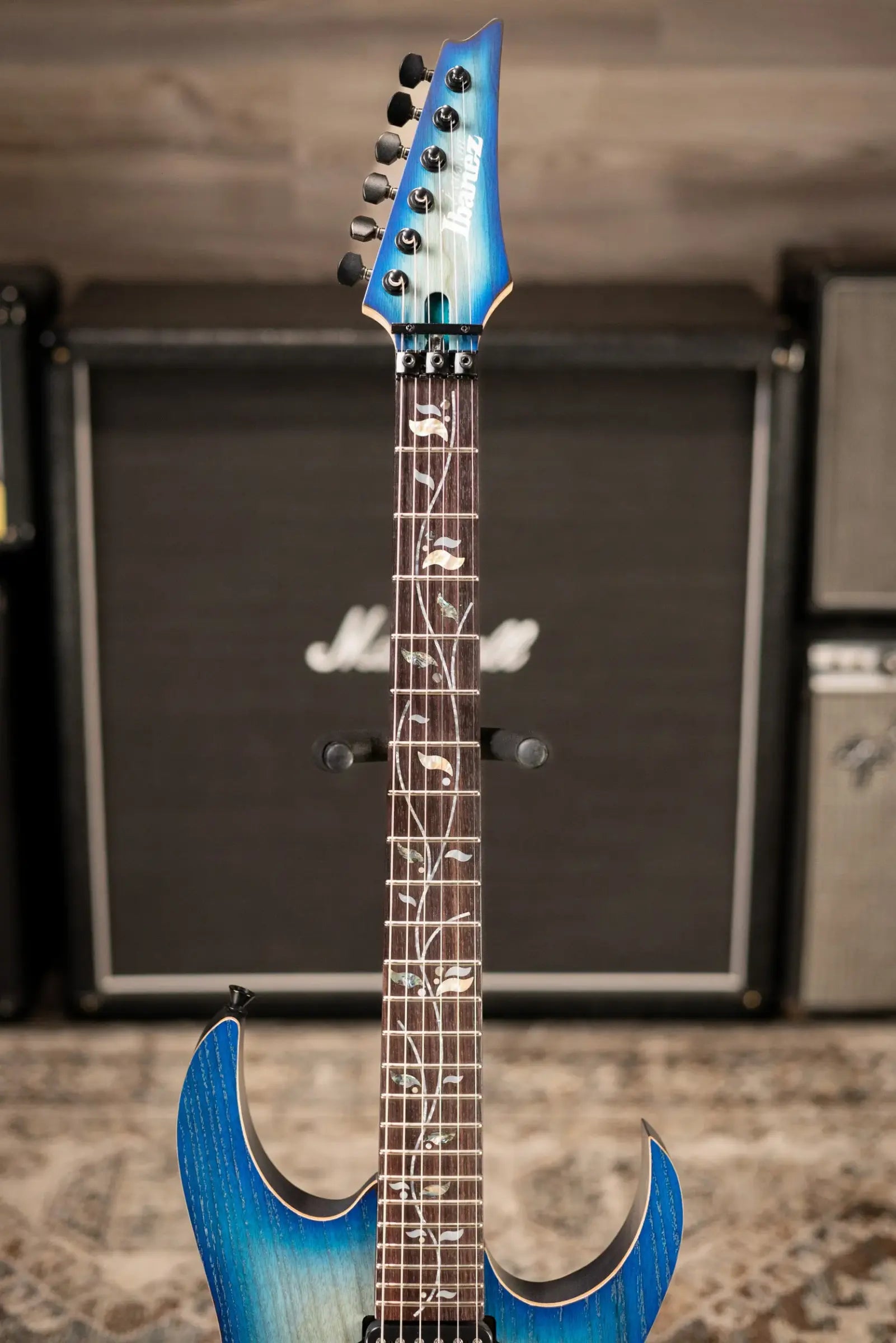 Ibanez Limited Edition RG8620AHGFB J-Custom Electric Guitar - Ghost Fleet Blue Burst with Hardshell Case