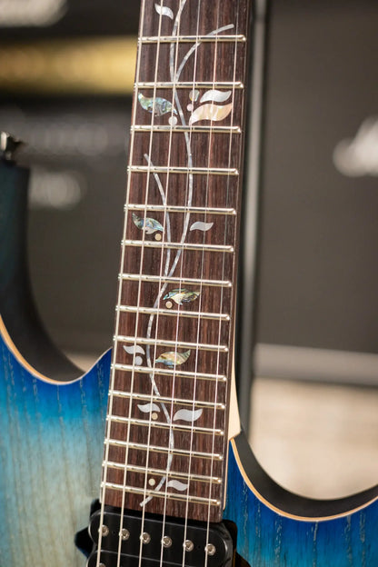 Ibanez Limited Edition RG8620AHGFB J-Custom Electric Guitar - Ghost Fleet Blue Burst with Hardshell Case