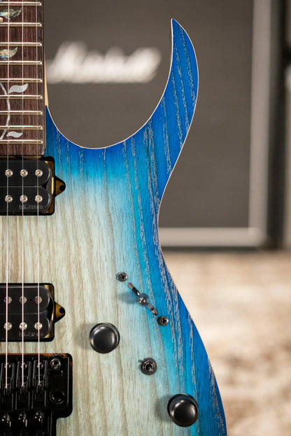 Ibanez Limited Edition RG8620AHGFB J-Custom Electric Guitar - Ghost Fleet Blue Burst with Hardshell Case