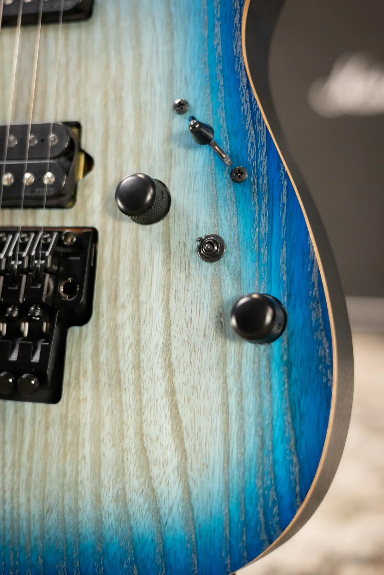 Ibanez Limited Edition RG8620AHGFB J-Custom Electric Guitar - Ghost Fleet Blue Burst with Hardshell Case