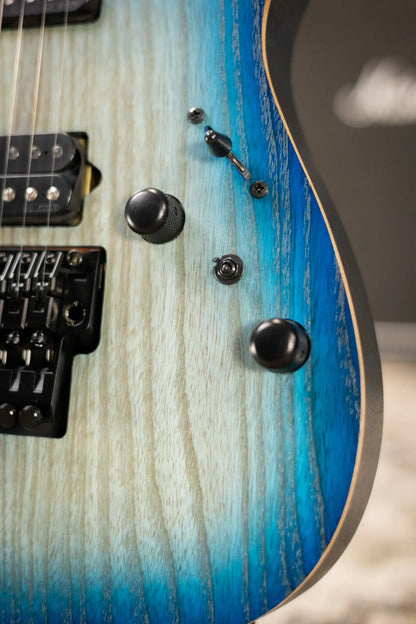 Ibanez Limited Edition RG8620AHGFB J-Custom Electric Guitar - Ghost Fleet Blue Burst with Hardshell Case