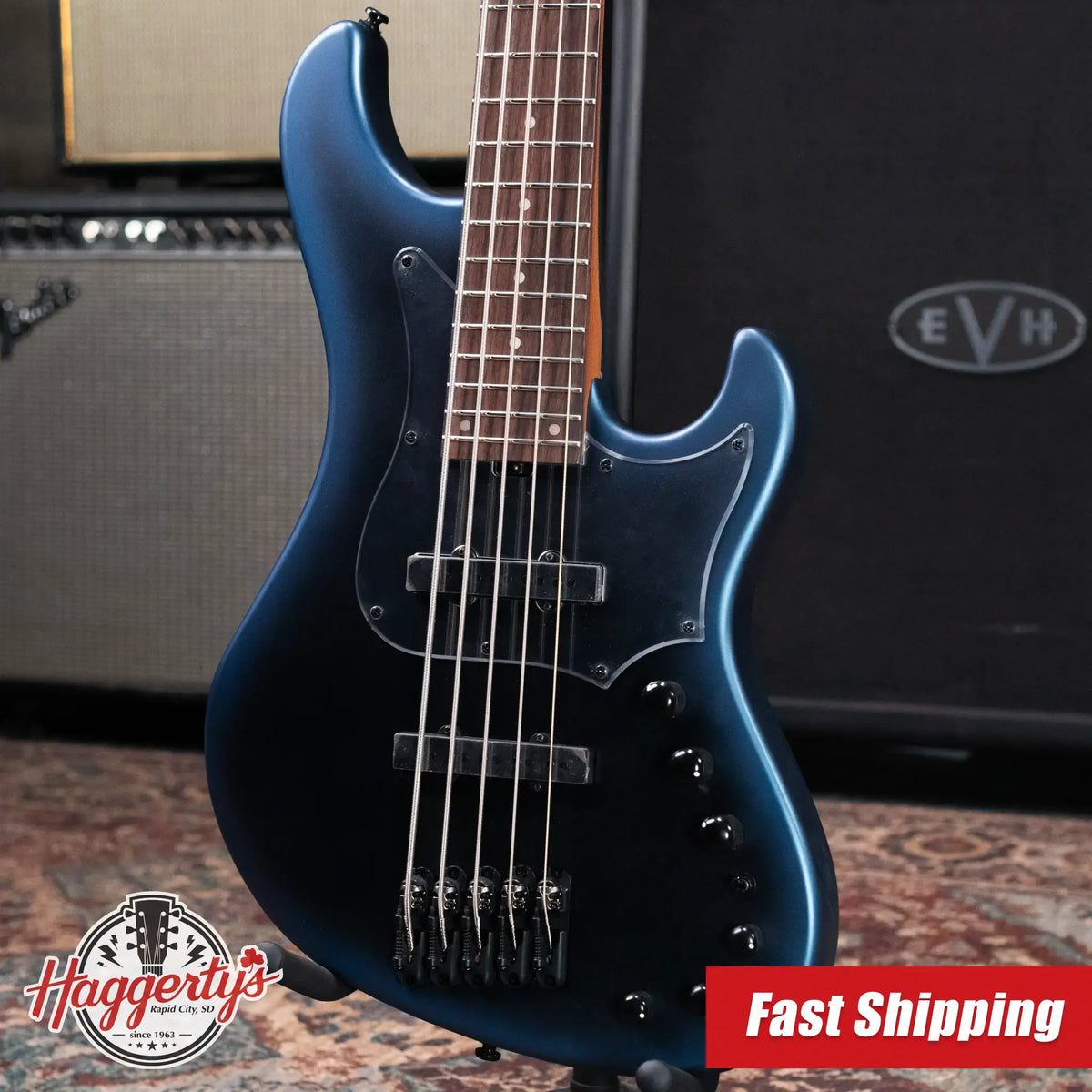 Ibanez Mode MDM1005 5-String Electric Bass Guitar - Midnight Arctic Ocean Matte - Demo