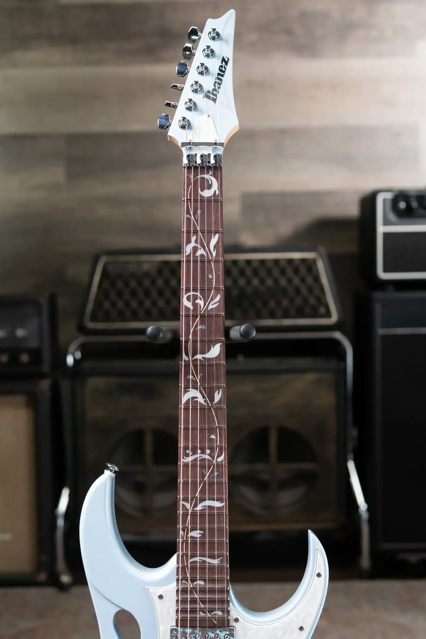 Ibanez PIA3761C Steve Vai Signature Electric Guitar - Blue Powder with Hardshell Case