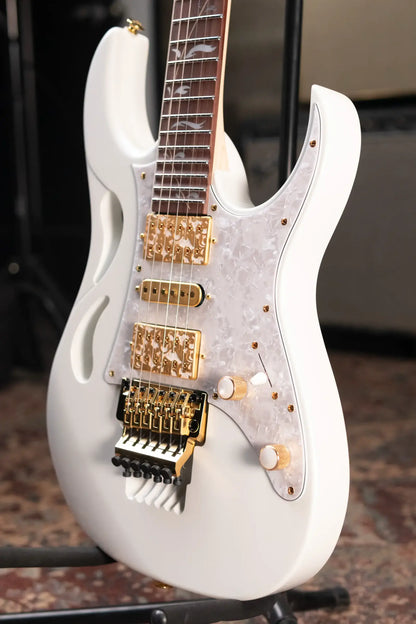 Ibanez PIA3761SLW Steve Vai Signature Electric Guitar Stallion White with Hardshell Case - Used