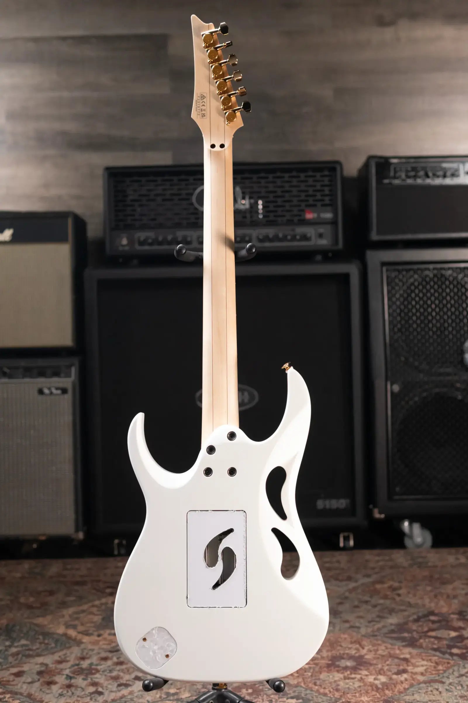 Ibanez PIA3761SLW Steve Vai Signature Electric Guitar Stallion White with Hardshell Case - Used