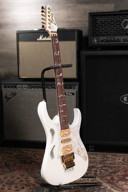 Ibanez PIA3761SLW Steve Vai Signature Electric Guitar Stallion White with Hardshell Case - Used