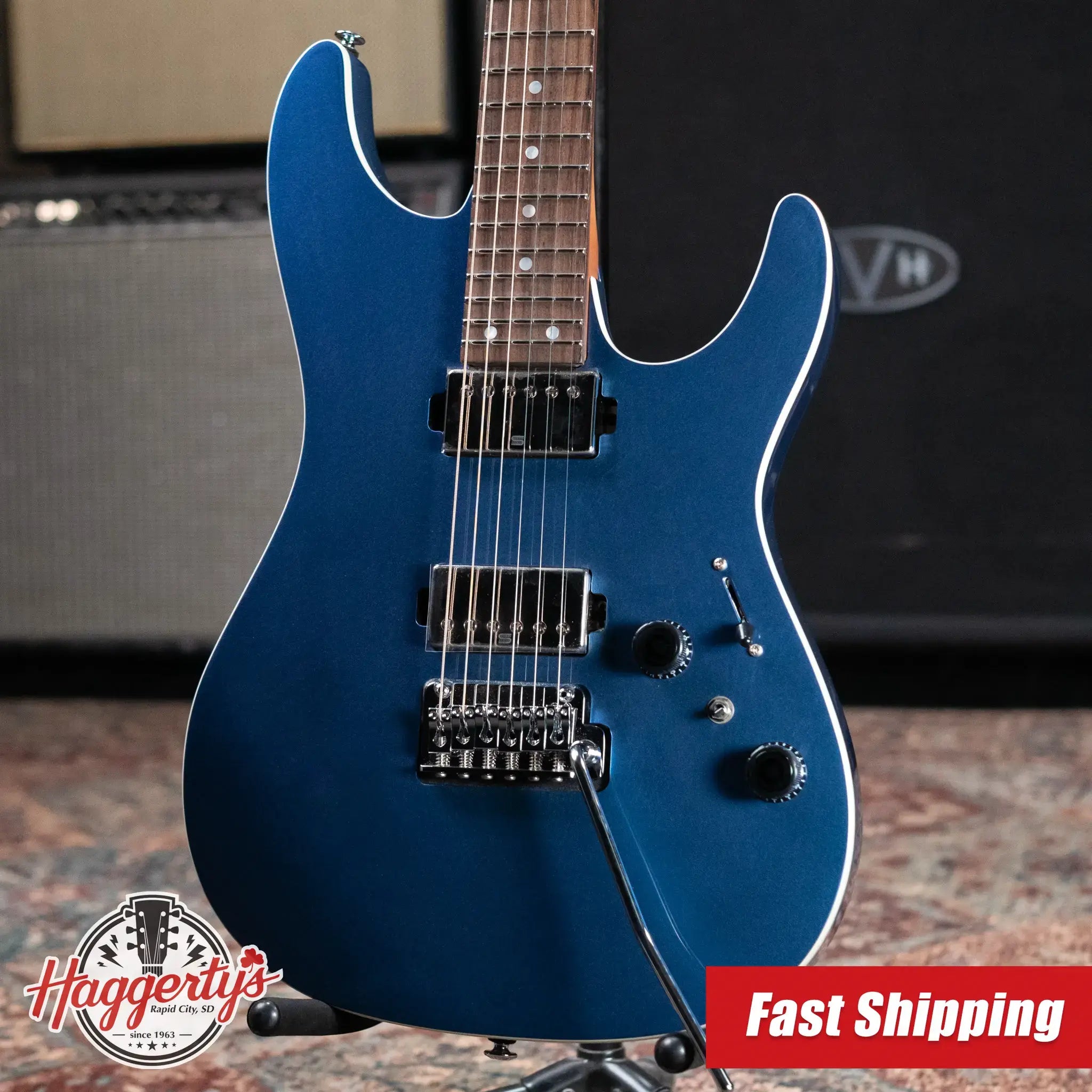 Ibanez Premium AZ42P1PBE Electric Guitar - Prussian Blue Metallic with Gig Bag - Floor Model Demo