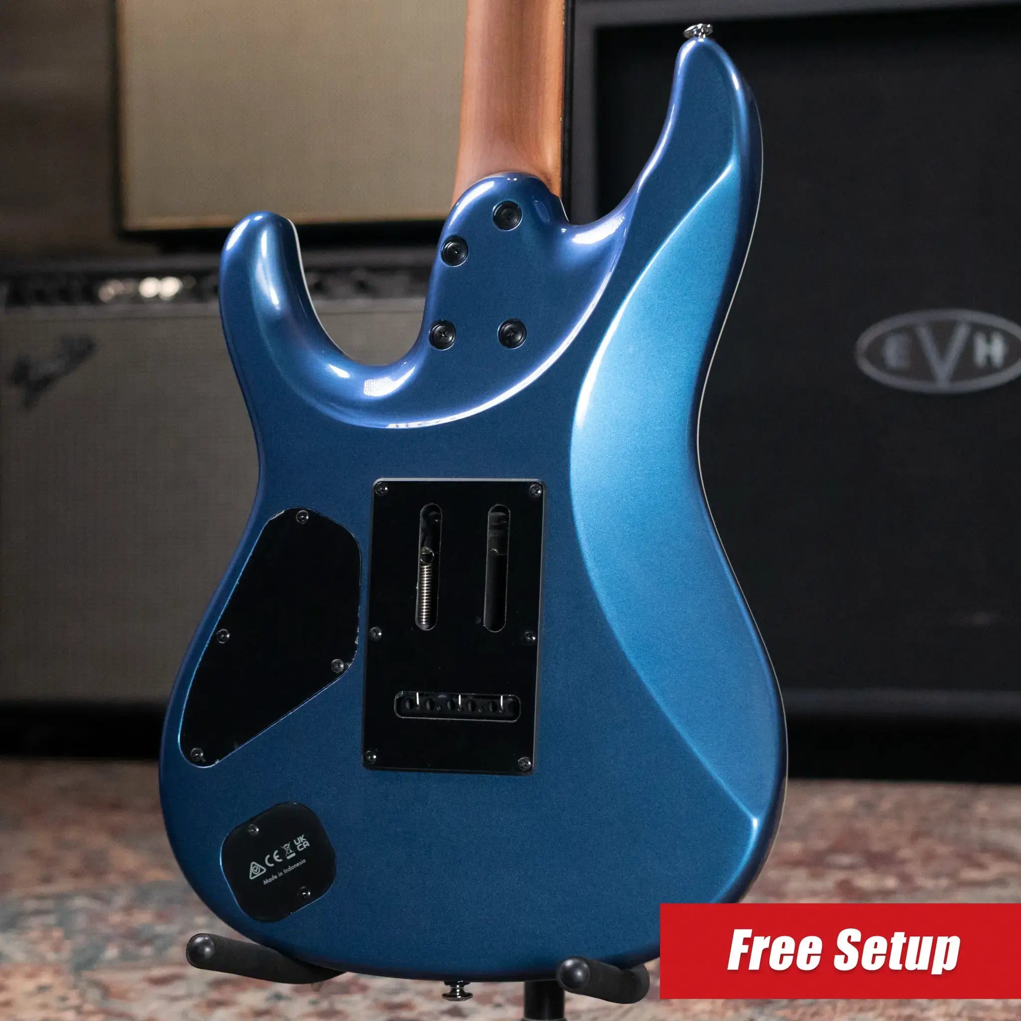Ibanez Premium AZ42P1PBE Electric Guitar - Prussian Blue Metallic with Gig Bag - Floor Model Demo