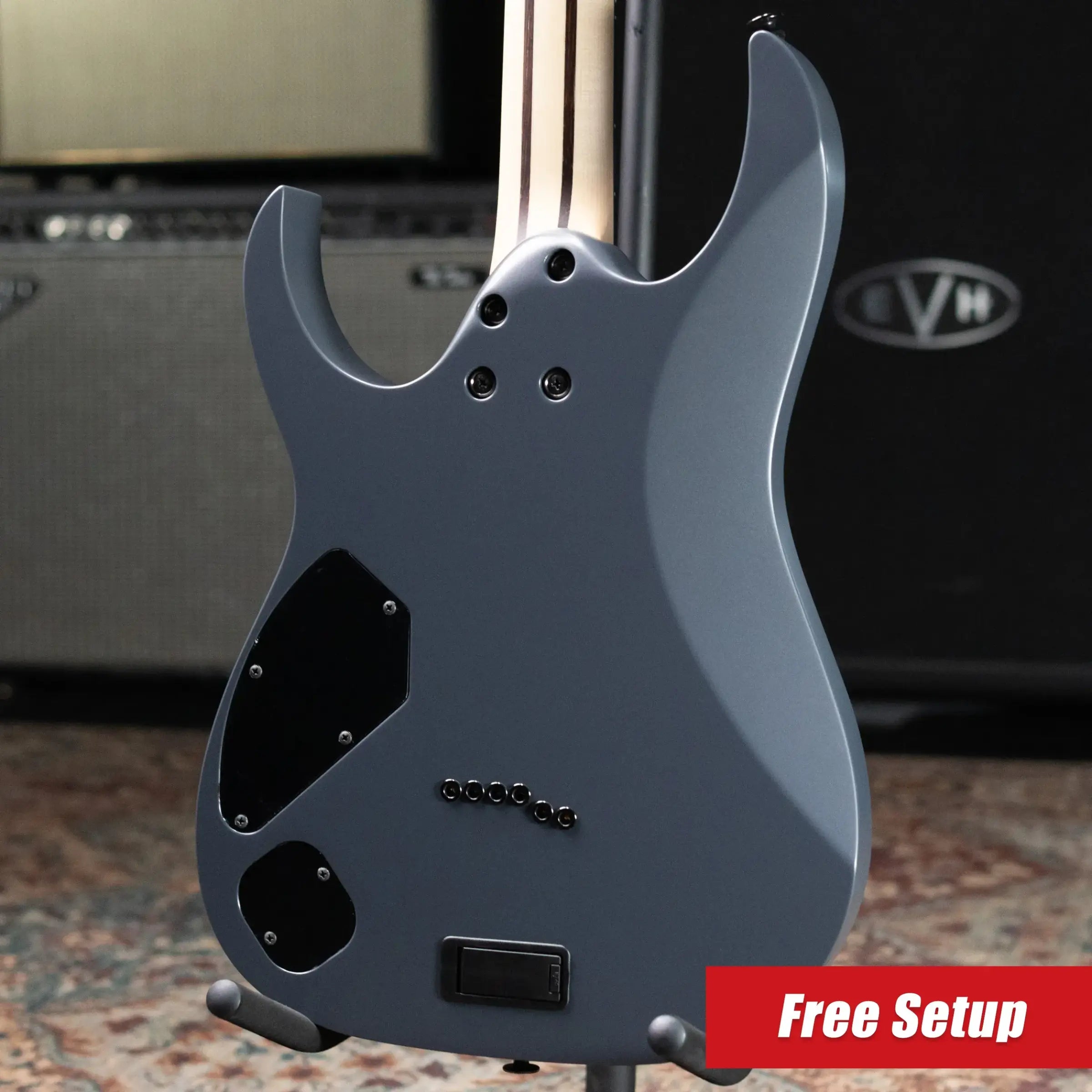 Ibanez Prestige RGR5121RB Electric Guitar - Gray Metallic Flat with Hardshell Case