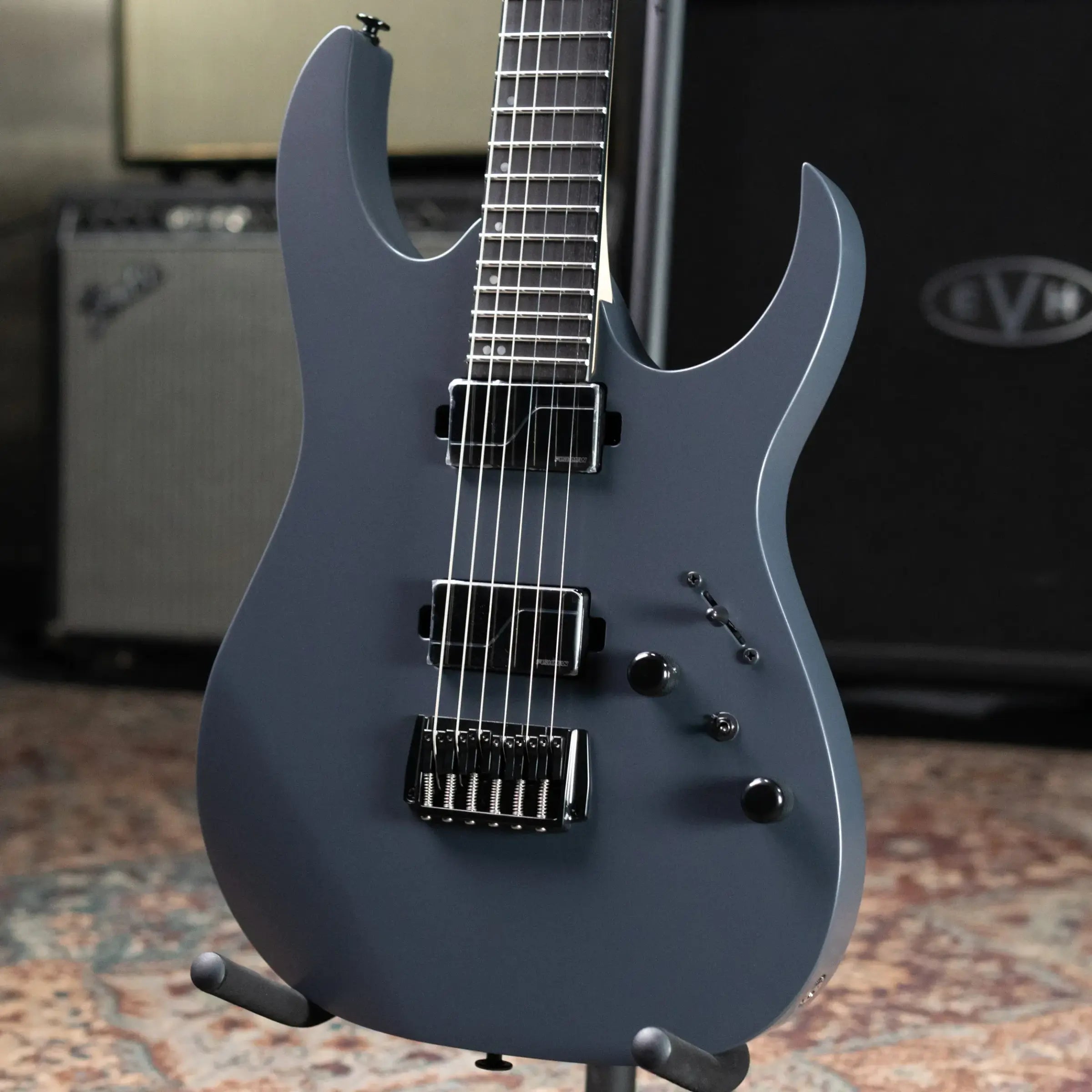Ibanez Prestige RGR5121RB Electric Guitar - Gray Metallic Flat with Hardshell Case