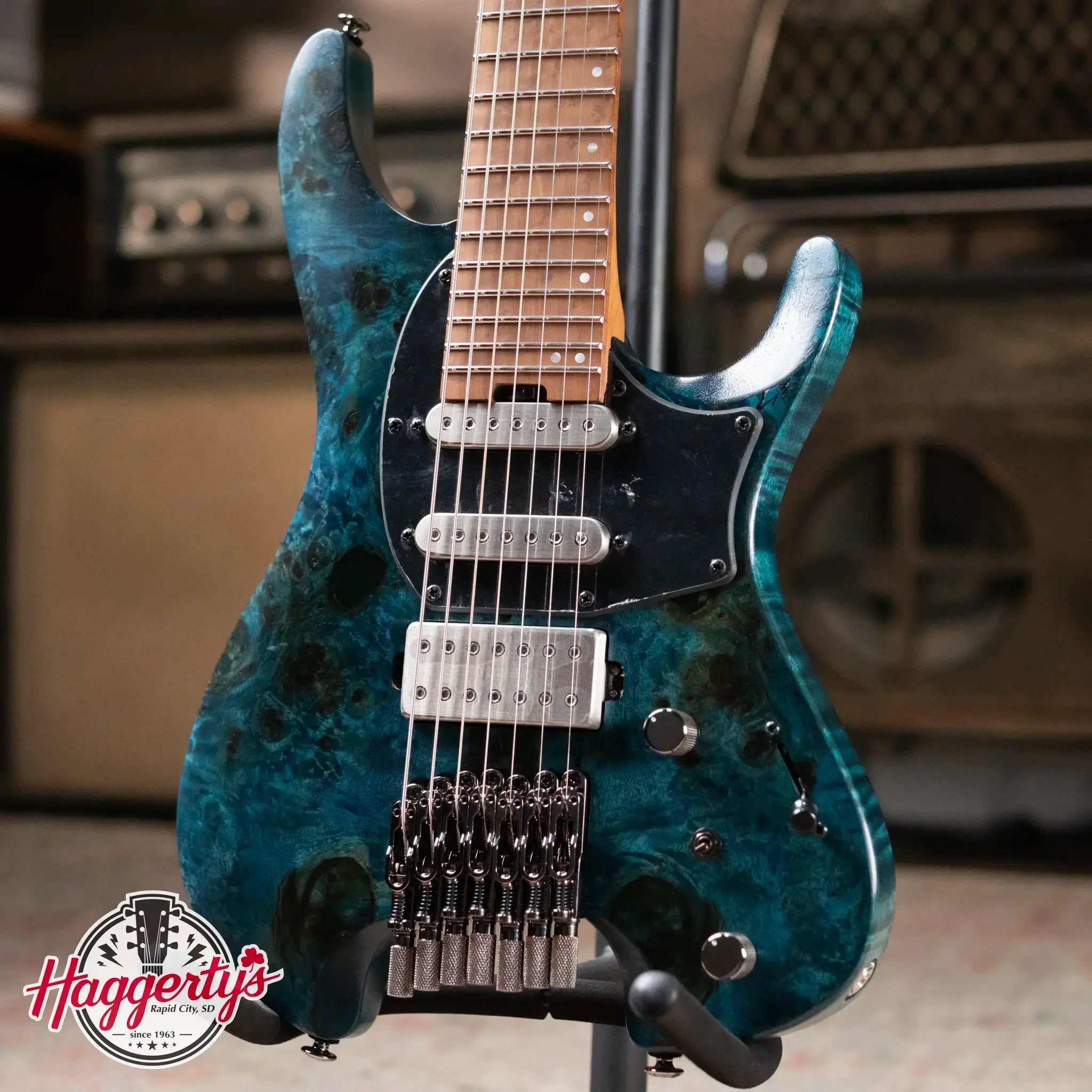 Ibanez Q547 7-String Electric - Cosmic Blue Low Gloss with Gig Bag