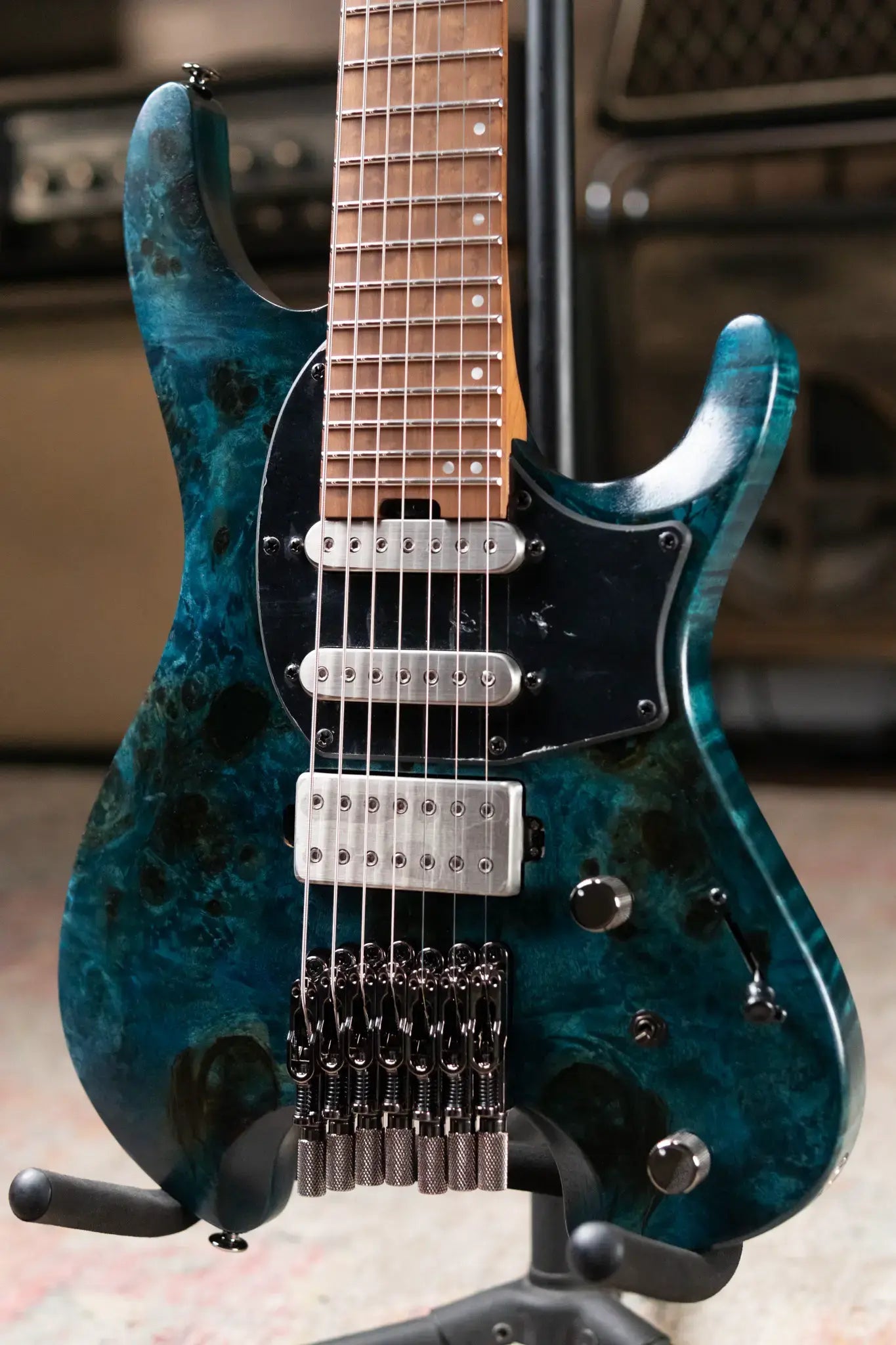 Ibanez Q547 7-String Electric - Cosmic Blue Low Gloss with Gig Bag