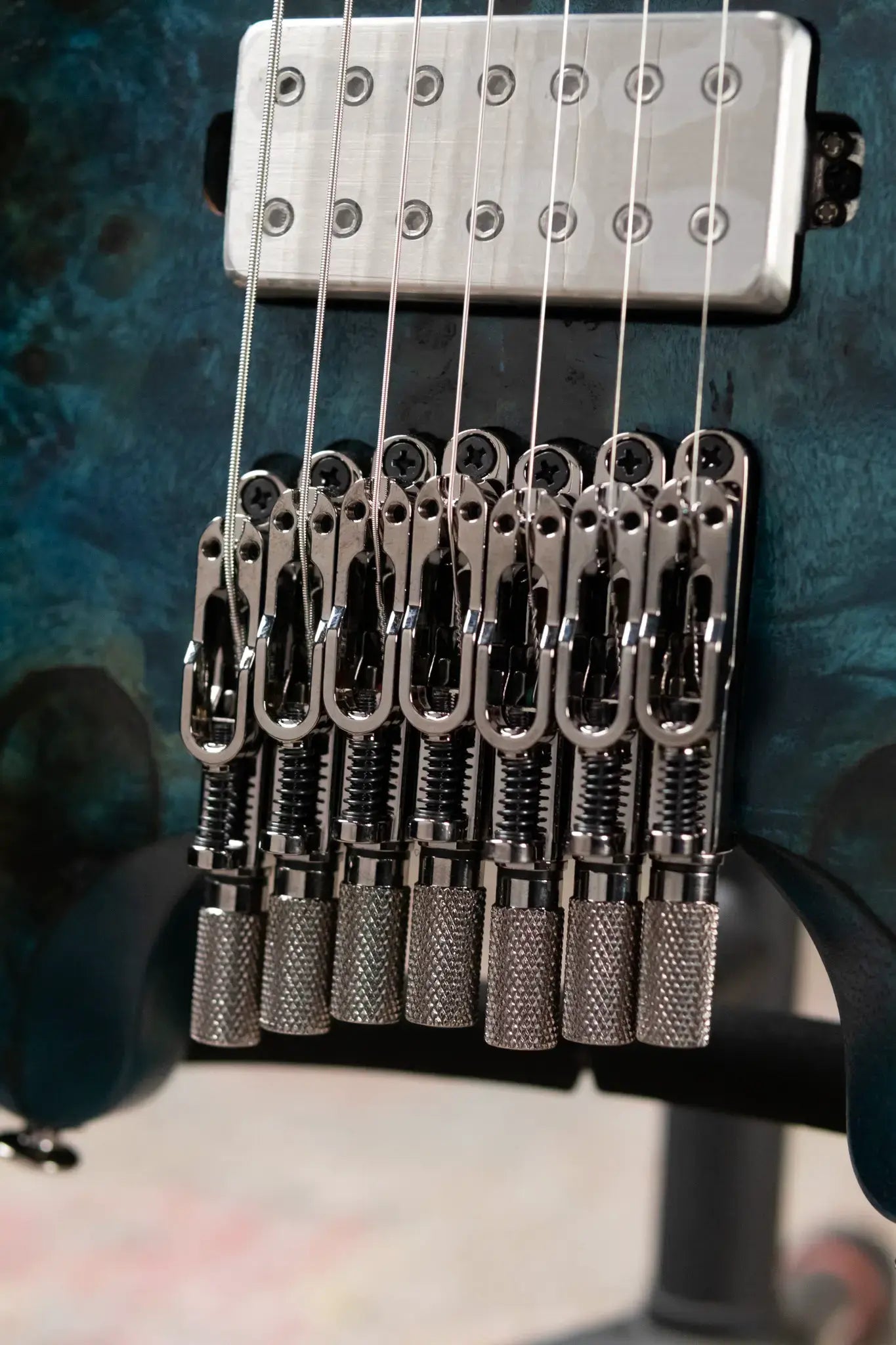 Ibanez Q547 7-String Electric - Cosmic Blue Low Gloss with Gig Bag