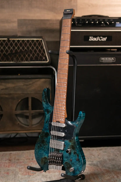 Ibanez Q547 7-String Electric - Cosmic Blue Low Gloss with Gig Bag