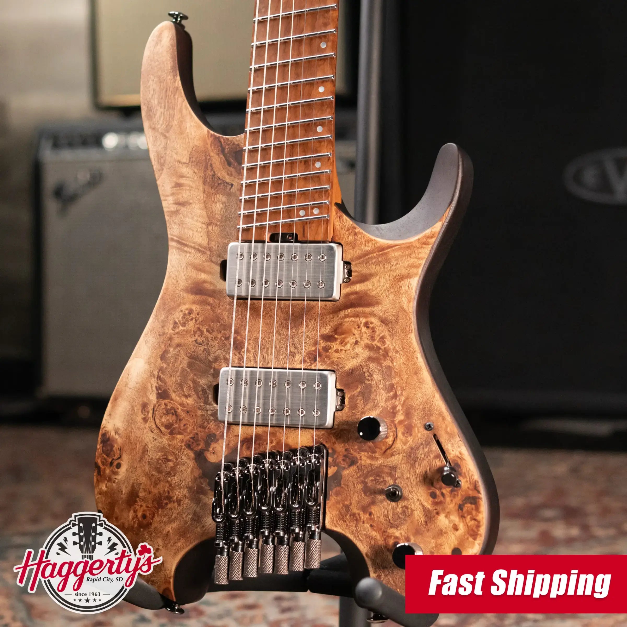 Ibanez QX527PB 7-String Electric Guitar - Antique Brown Stain