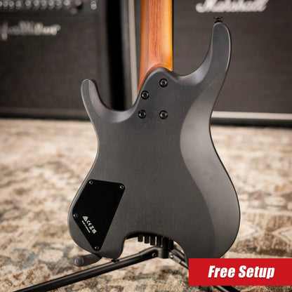 Ibanez QX52B Headless Electric Guitar - Weathered Black with Gig Bag