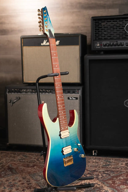 Ibanez RG421HPFM Blue Reef Graduation Electric Guitar with Hardshell Case - Used