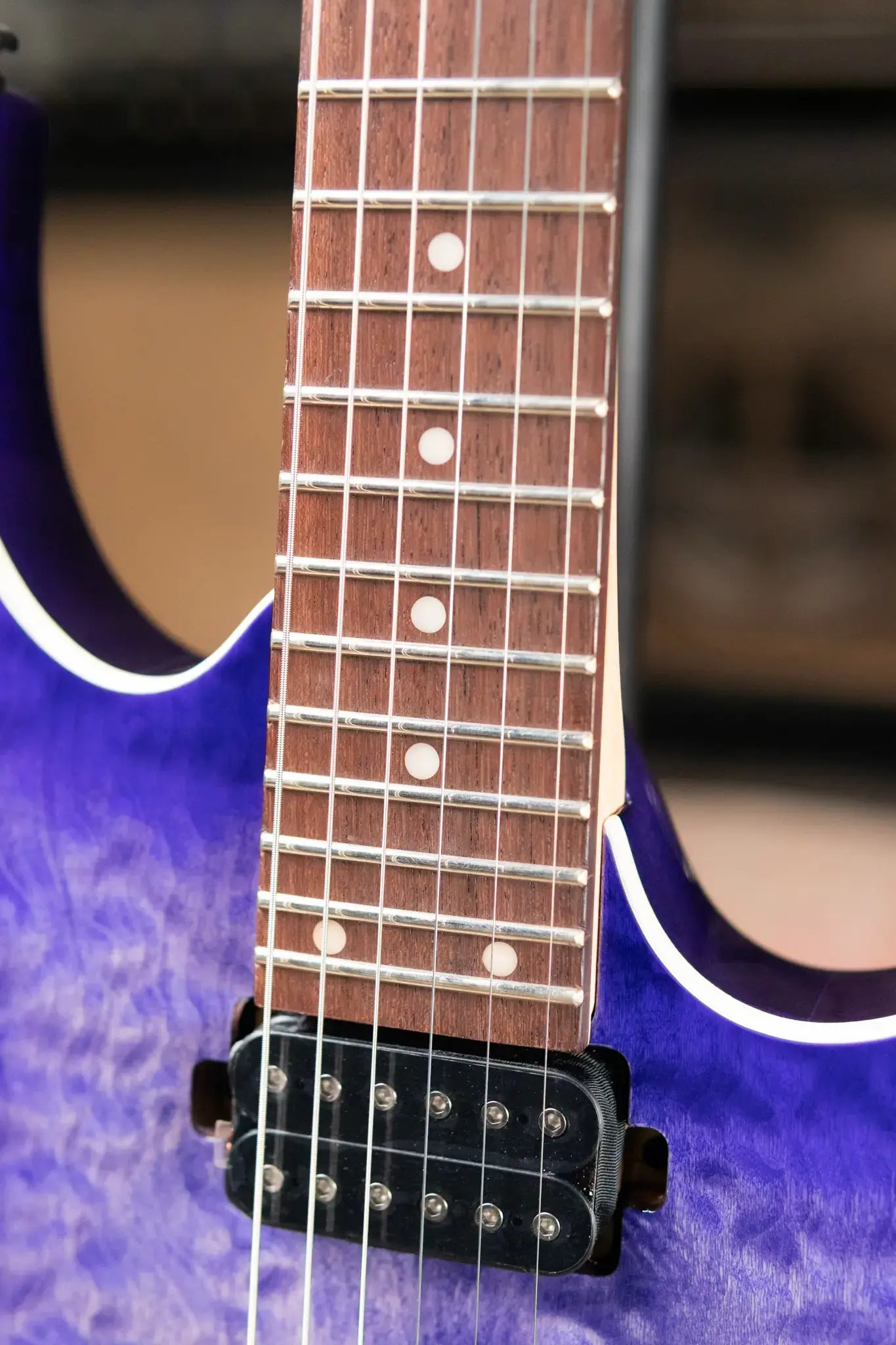 Ibanez RG421QM Electric Guitar - Cerulean Blue Burst