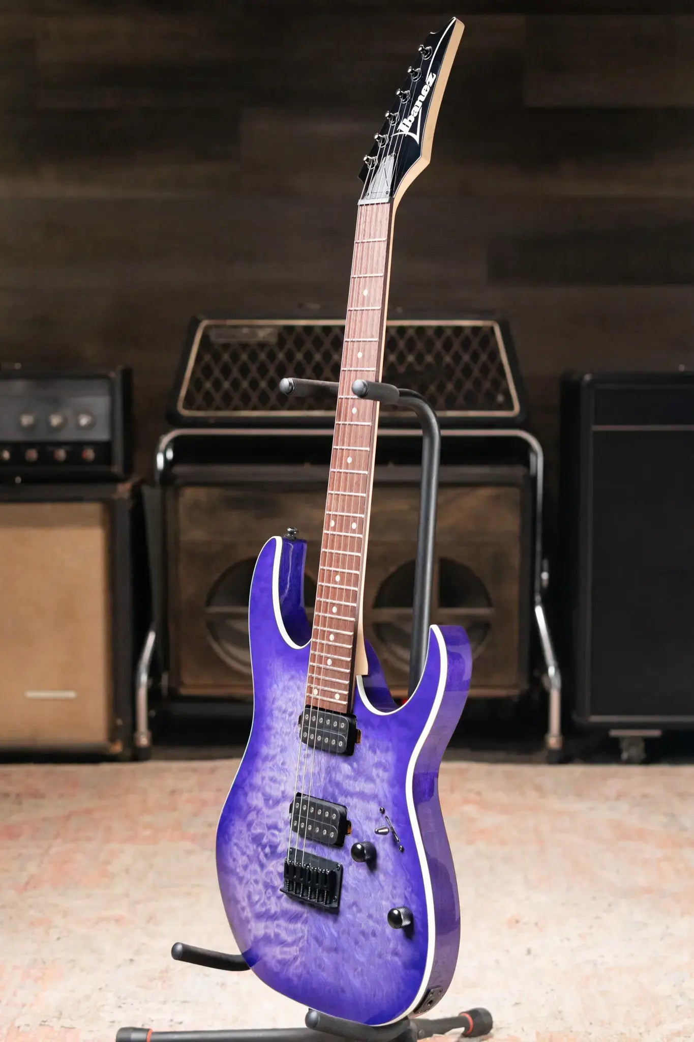 Ibanez RG421QM Electric Guitar - Cerulean Blue Burst