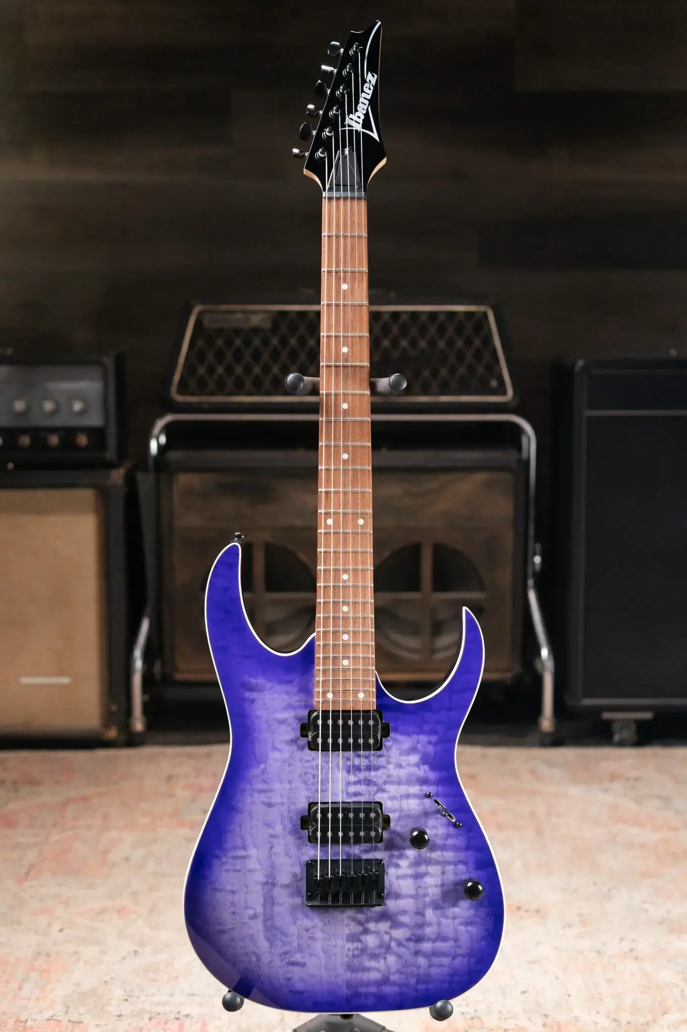 Ibanez RG421QM Electric Guitar - Cerulean Blue Burst