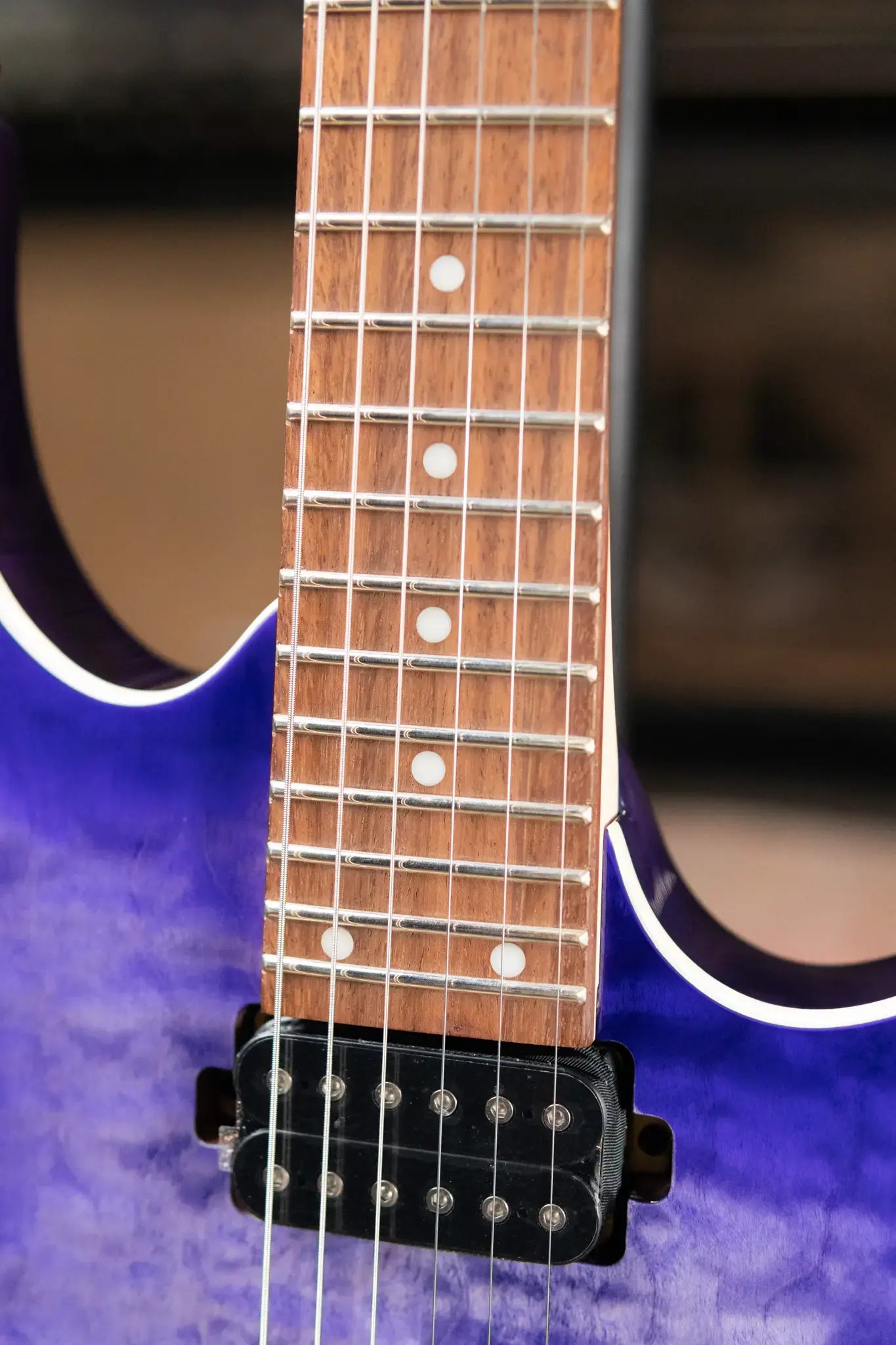 Ibanez RG421QM Electric Guitar - Cerulean Blue Burst