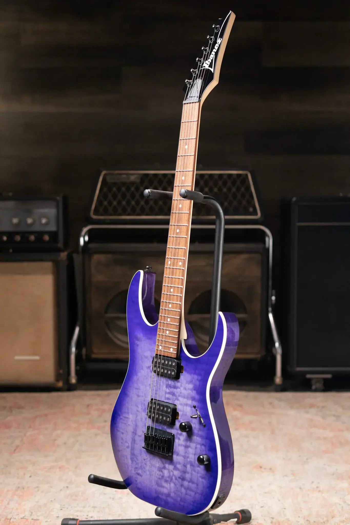 Ibanez RG421QM Electric Guitar - Cerulean Blue Burst