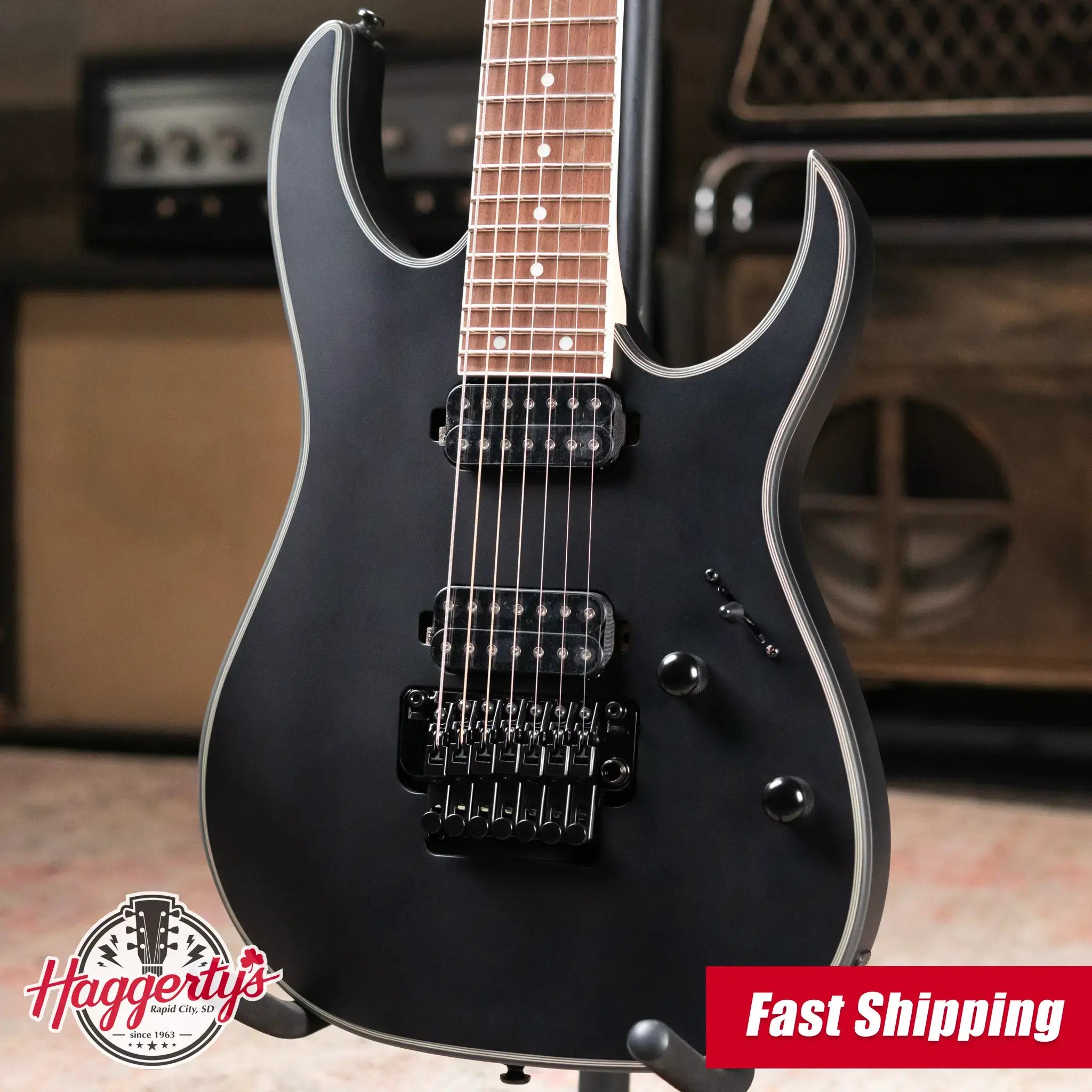 Ibanez RG7420EX 7-String Electric Guitar - Black Flat
