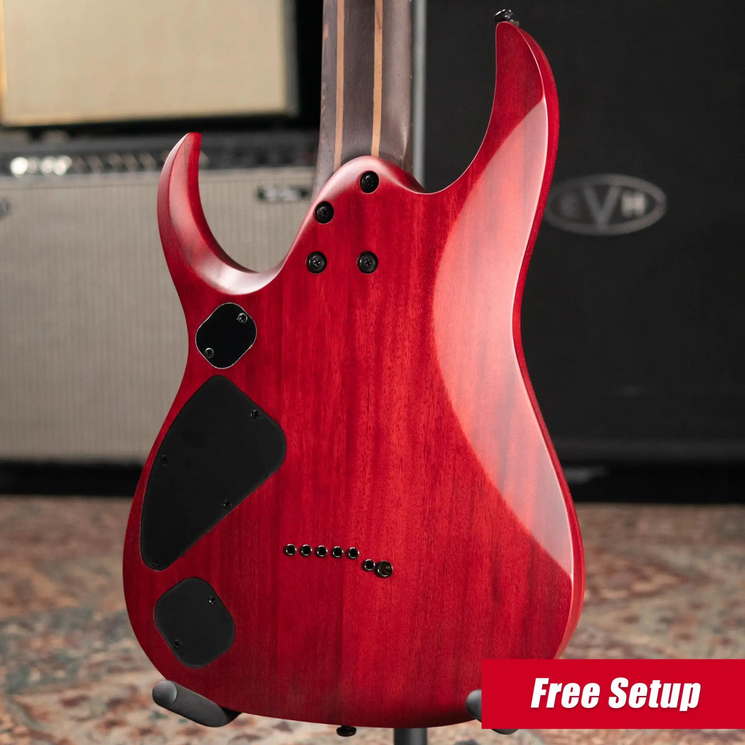 Ibanez RGD721FAWUF Standard 7-String Electric Guitar - Stained Wine Red Burst Flat