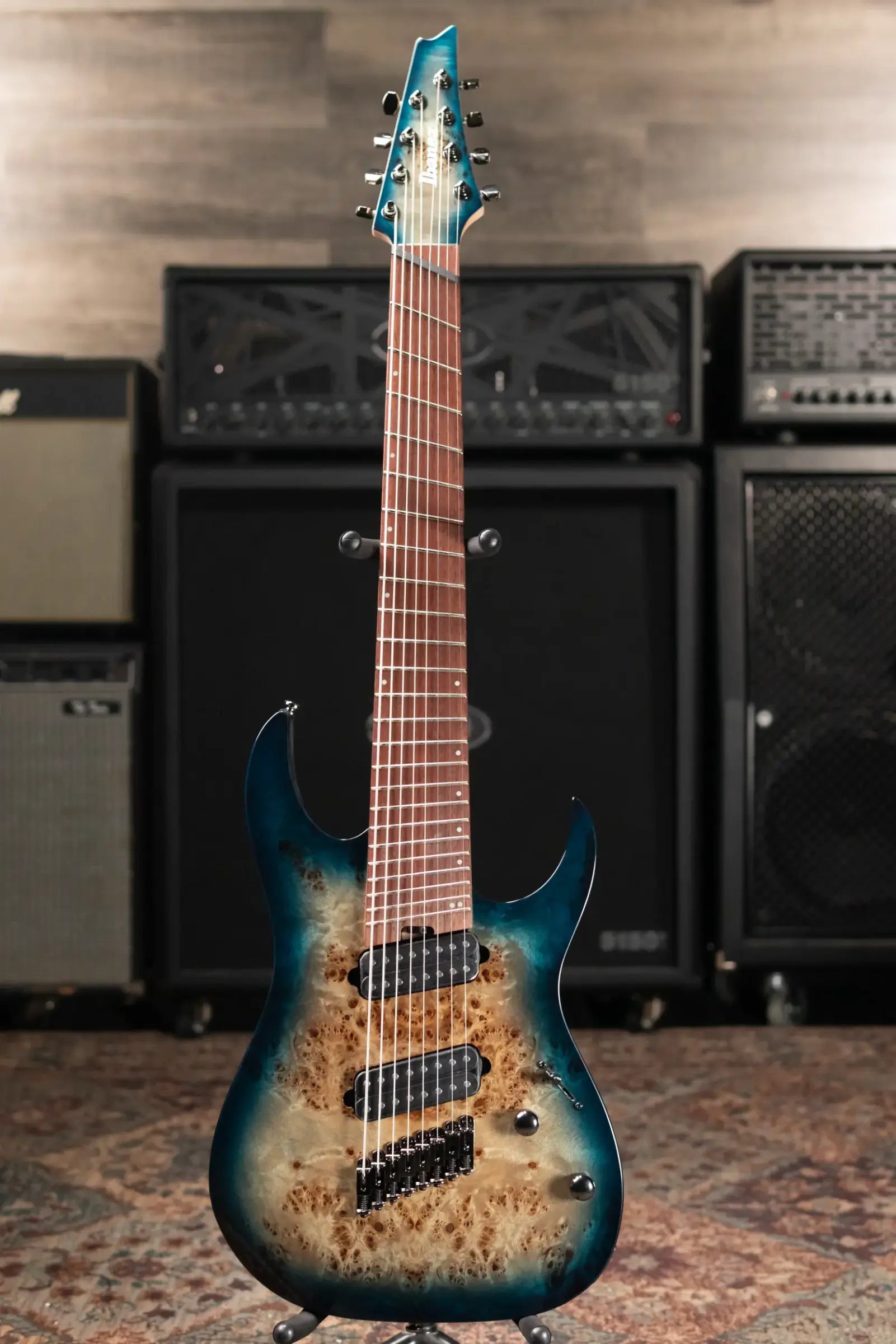Ibanez RGMS8 8-String Electric Guitar - Cosmic Blue Starburst - Demo