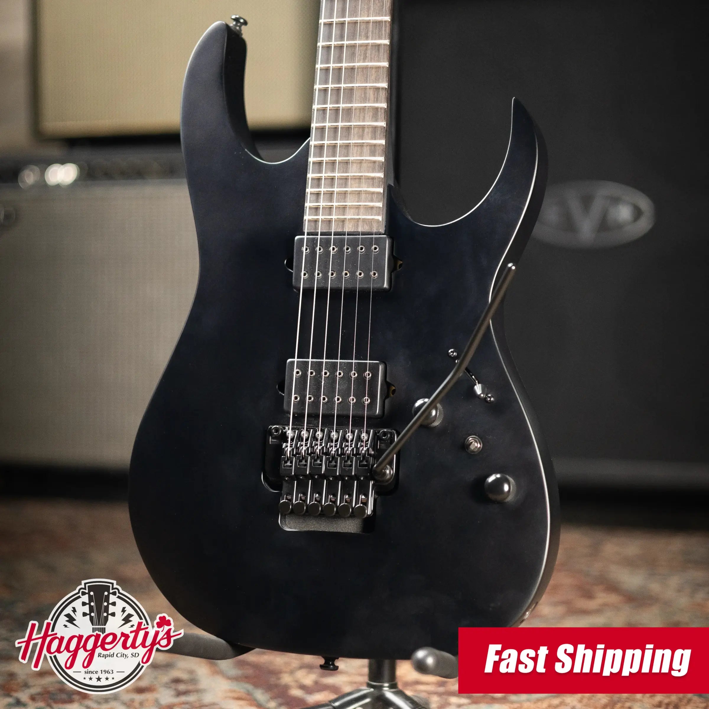 Ibanez RGRB620 Iron Label Electric Guitar -  Black Flat