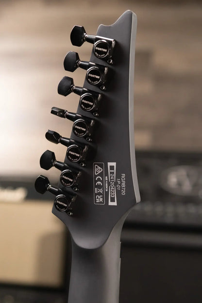 Ibanez RGRB720 Iron Label 7-String Electric Guitar -  Black Flat