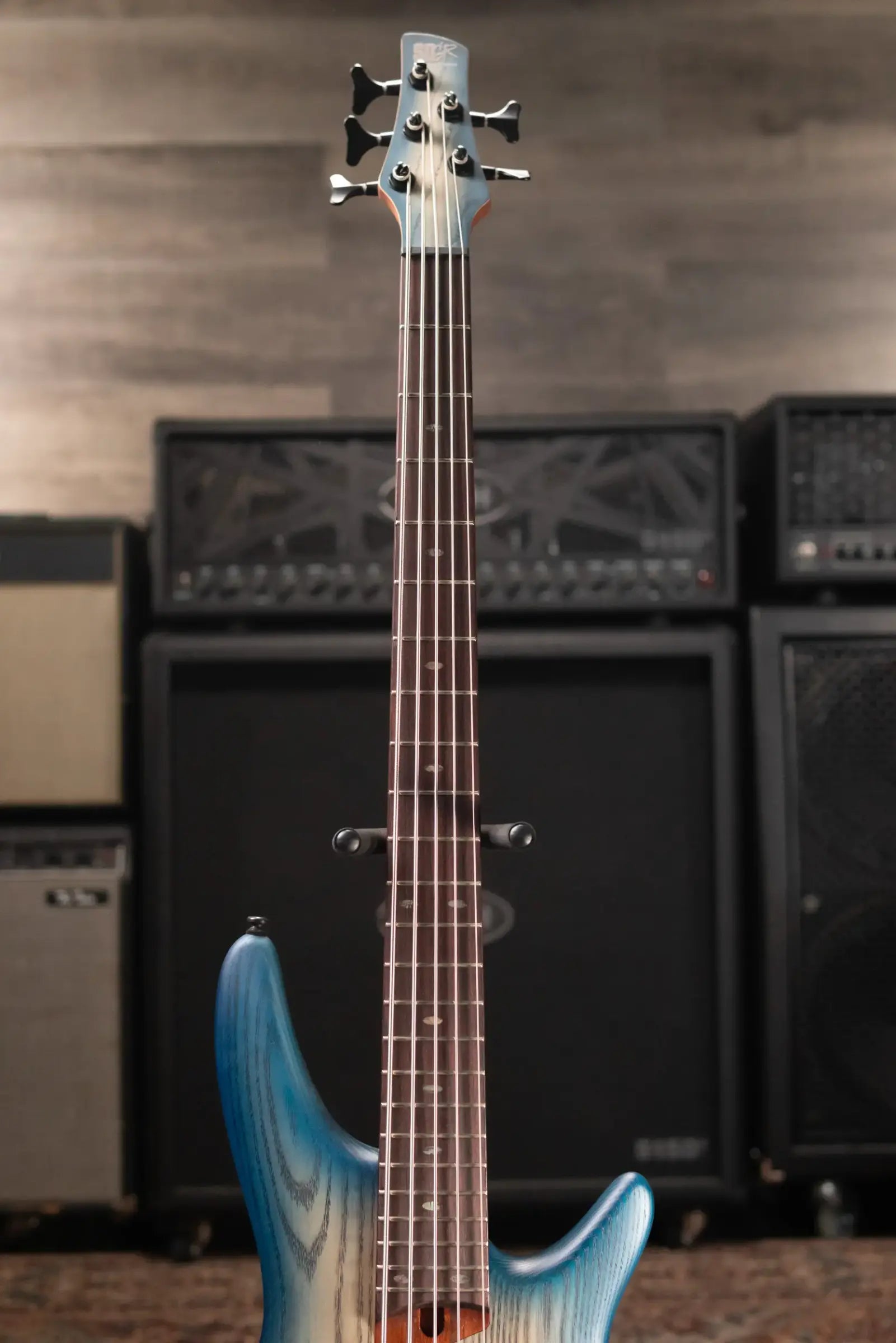 Ibanez SR605E 5-String Bass - Cosmic Blue Stardust Flat