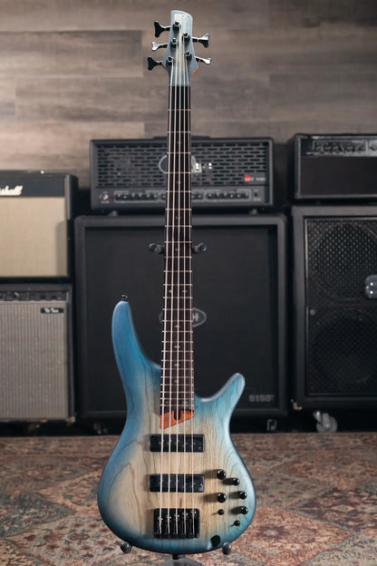 Ibanez SR605E 5-String Electric Bass - Cosmic Blue Starburst Flat