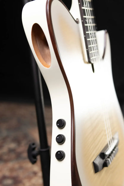 Ibanez TOD100FMN Tim Henson Signature Nylon Electric Guitar - Toasted Marshmallow Matte with Gig Bag