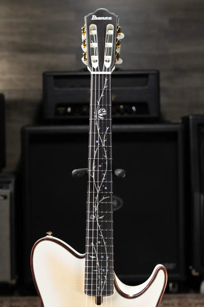 Ibanez TOD100FMN Tim Henson Signature Nylon Electric Guitar - Toasted Marshmallow Matte with Gig Bag
