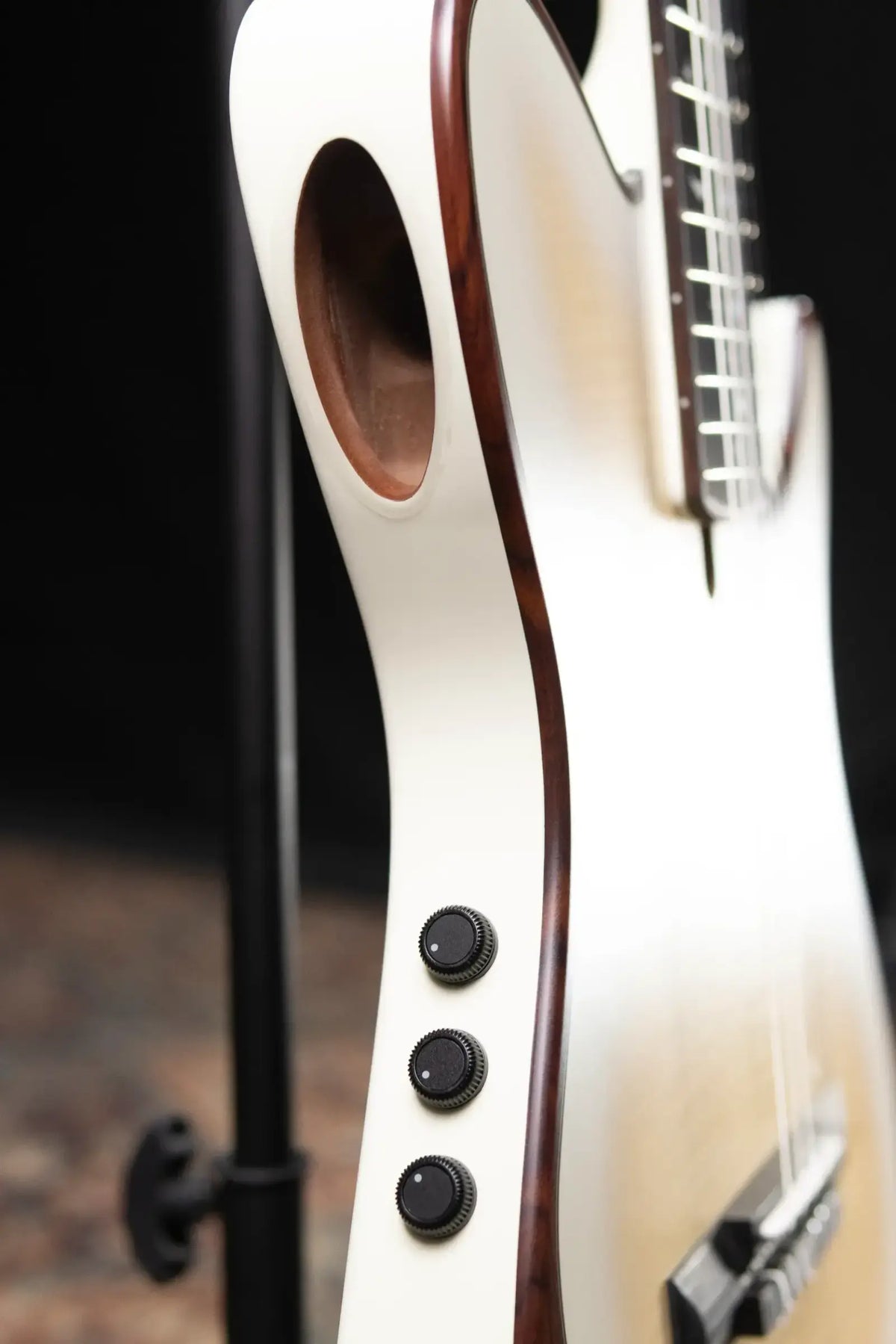 Ibanez TOD100FMN Tim Henson Signature Nylon Electric Guitar - Toasted Marshmallow Matte with Gig Bag