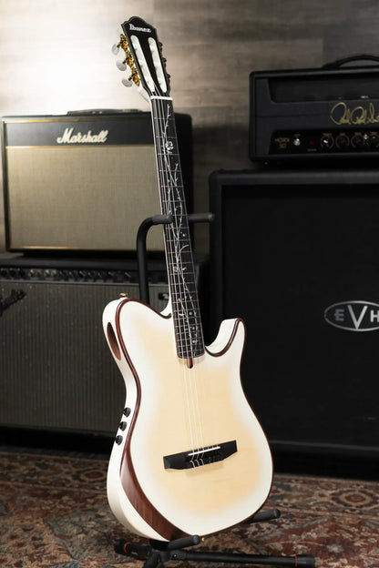 Ibanez TOD100FMN Tim Henson Signature Nylon Electric Guitar - Toasted Marshmallow Matte with Gig Bag