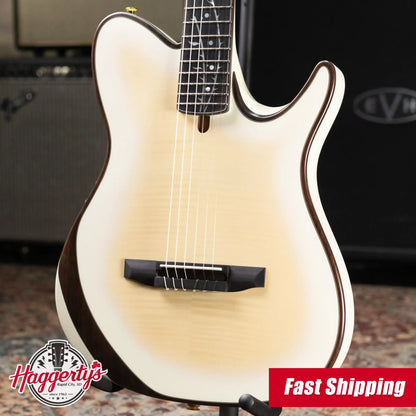 Ibanez TOD100FMN Tim Henson Signature Nylon Electric Guitar - Toasted Marshmallow Matte with Gig Bag