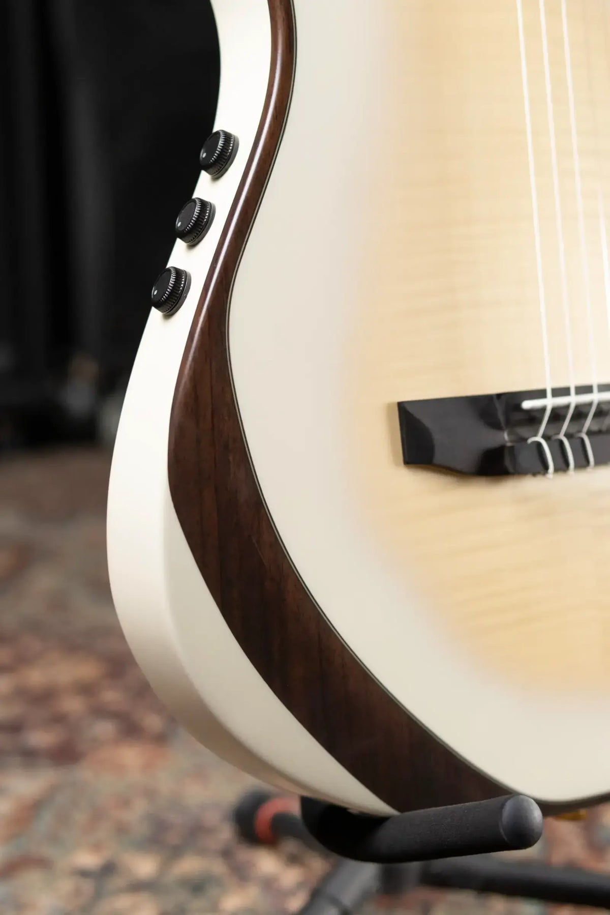 Ibanez TOD100FMN Tim Henson Signature Nylon Electric Guitar - Toasted Marshmallow Matte with Gig Bag