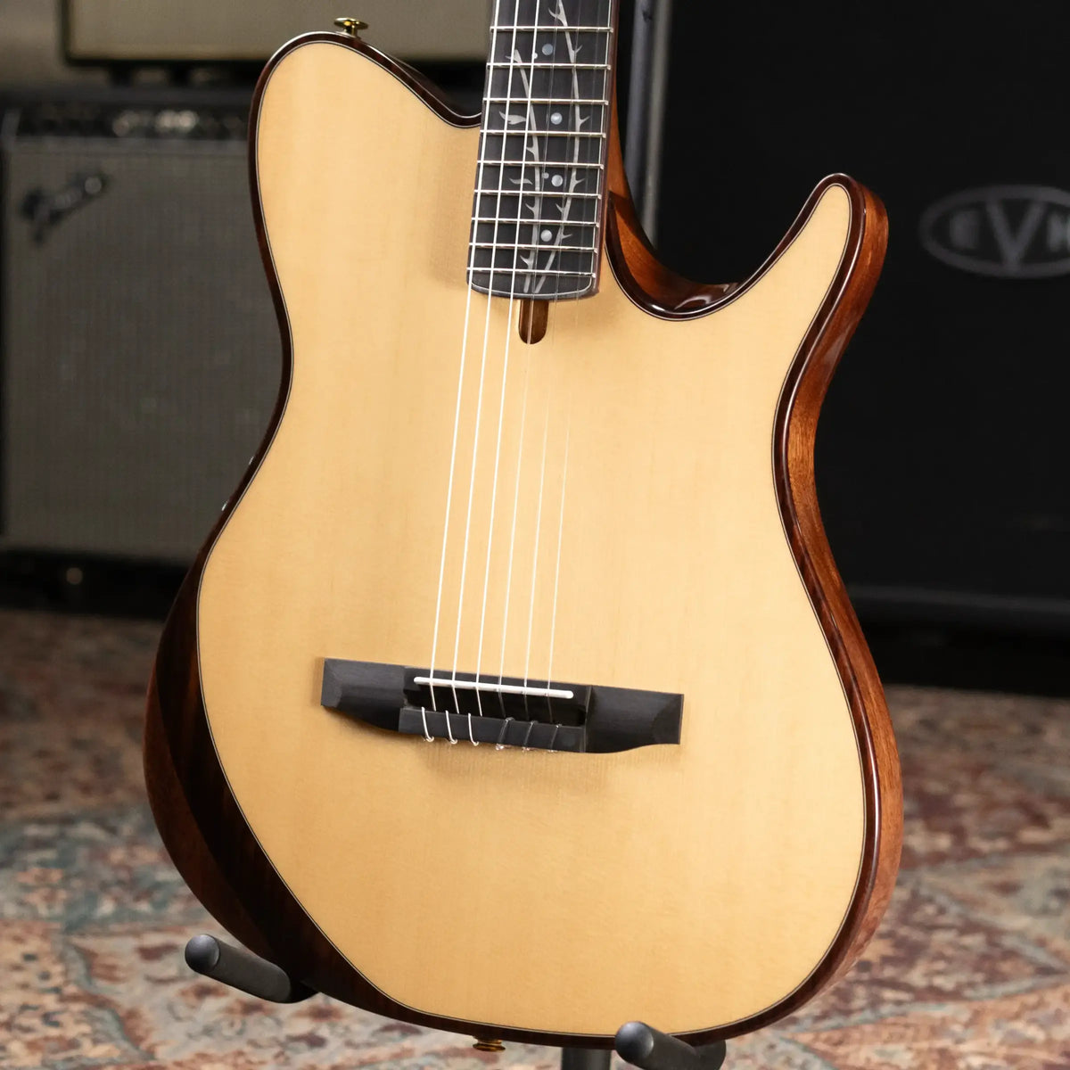 Ibanez TOD100N Tim Henson Signature Nylon Electric Guitar - Natural High Gloss with Gig Bag