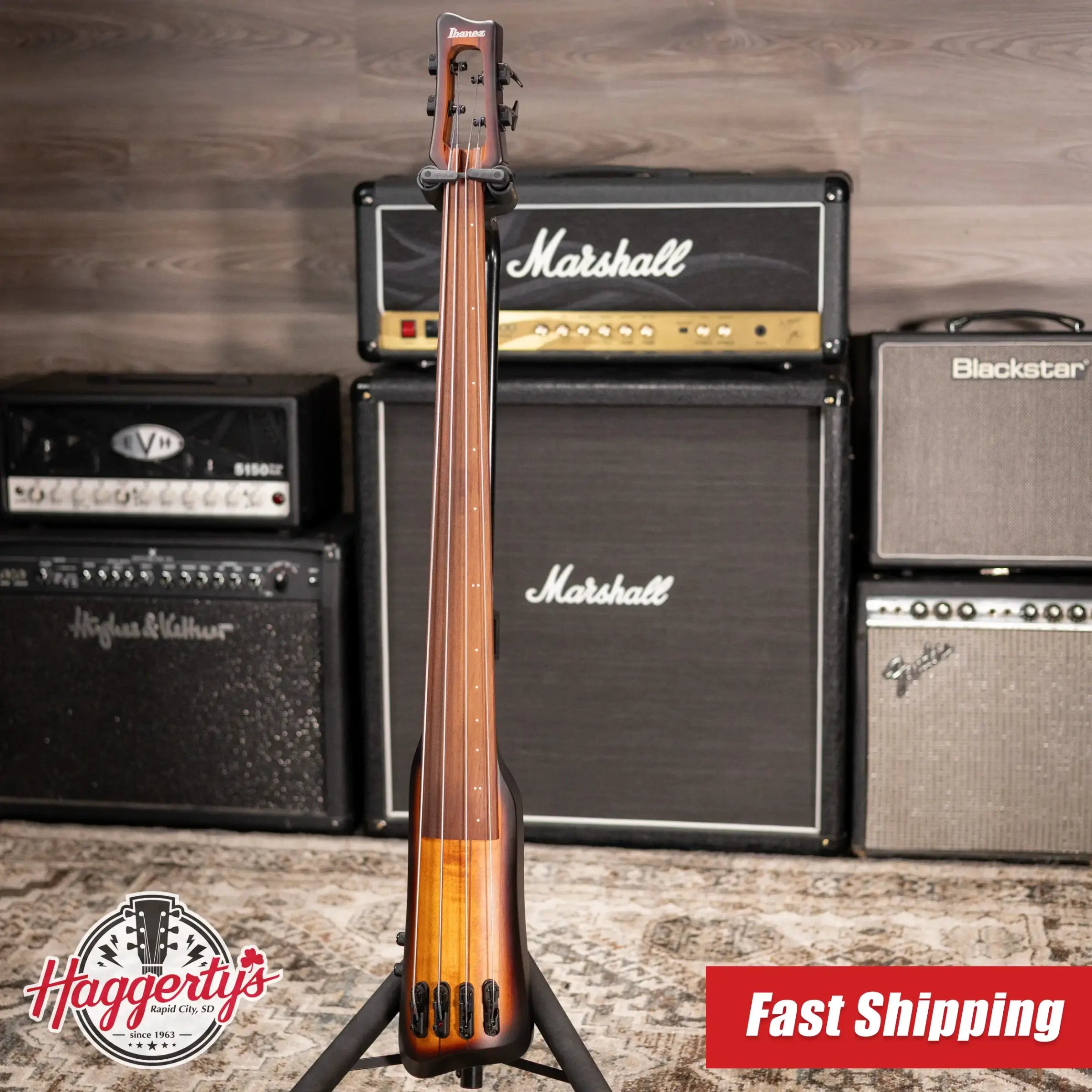 Ibanez UB804MOB UB Upright 4-String Bass - Mahogany Oil Burst with Gig Bag