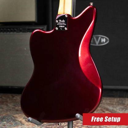 Fender American Professional Jazzmaster Electric Guitar - Oxblood with Hardshell CaseE