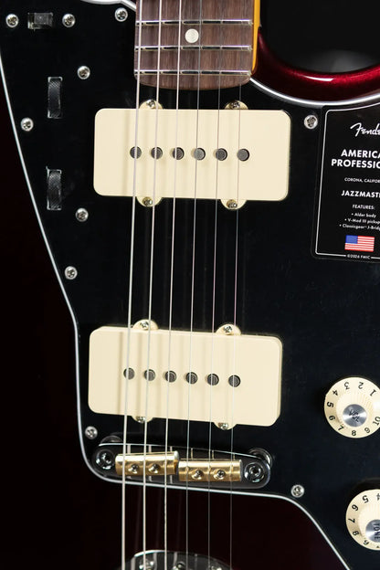 Fender American Professional Jazzmaster Electric Guitar - Oxblood with Hardshell CaseE