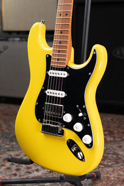 Fender Limited Edition American Ultra II HSS Stratocaster Electric Guitar - Graffiti Yellow with Hardshell Case