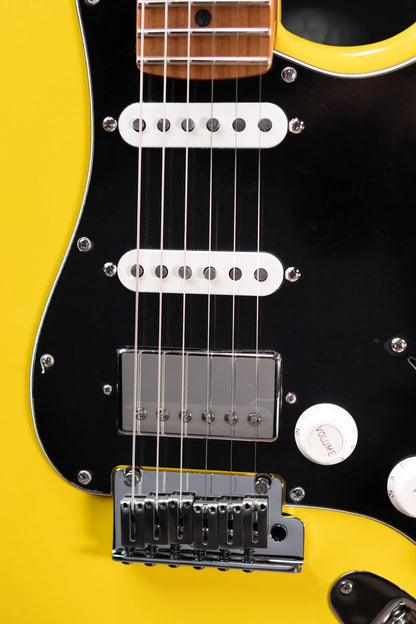 Fender Limited Edition American Ultra II HSS Stratocaster Electric Guitar - Graffiti Yellow with Hardshell Case