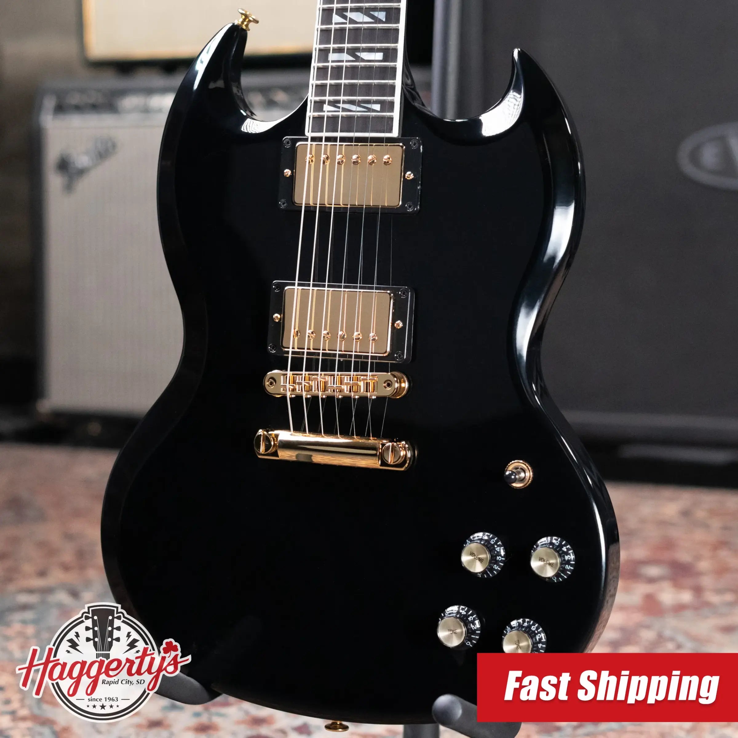 Gibson SG Supreme Electric Guitar - Ebony with Hardshell Case