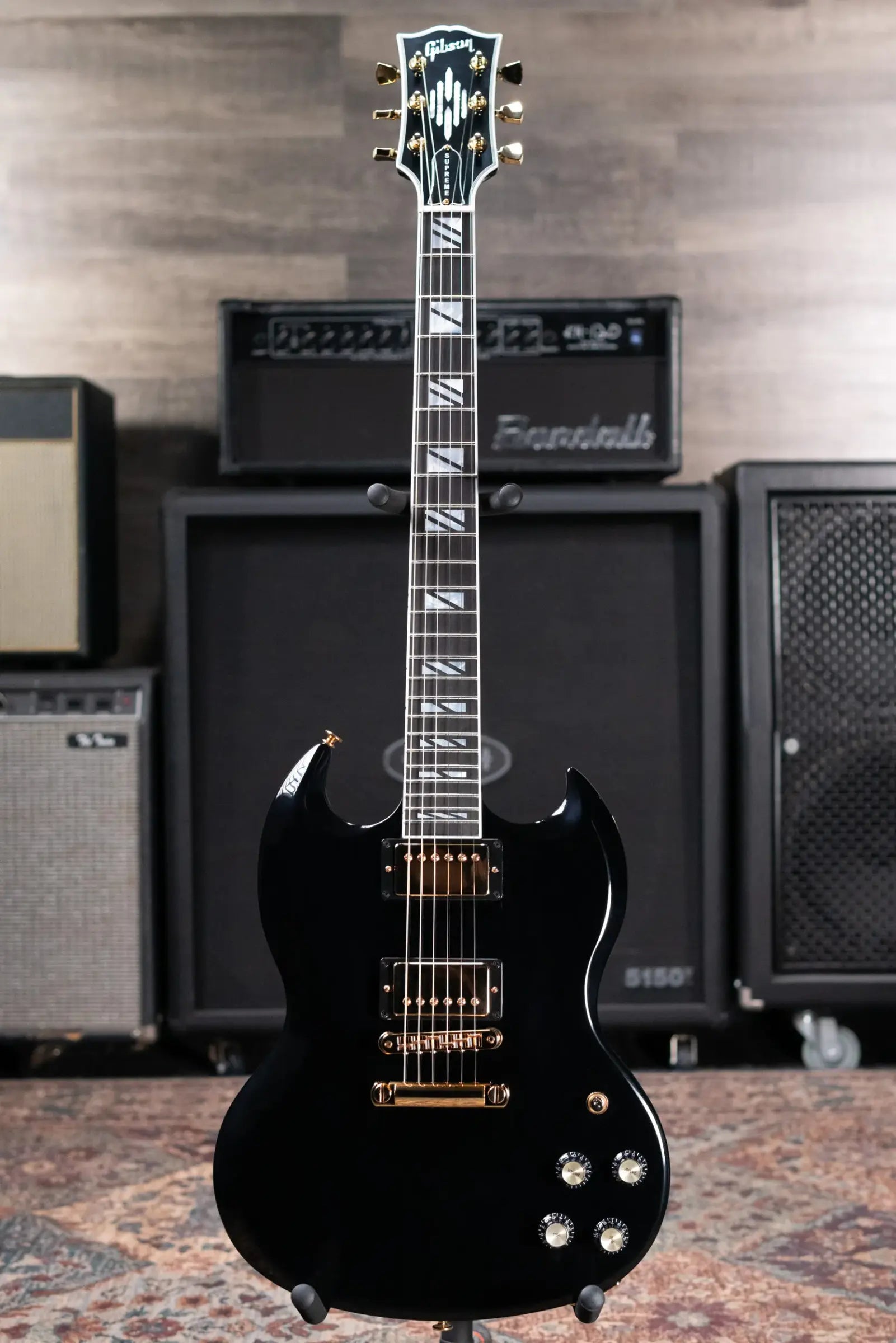 Gibson SG Supreme Electric Guitar - Ebony with Hardshell Case