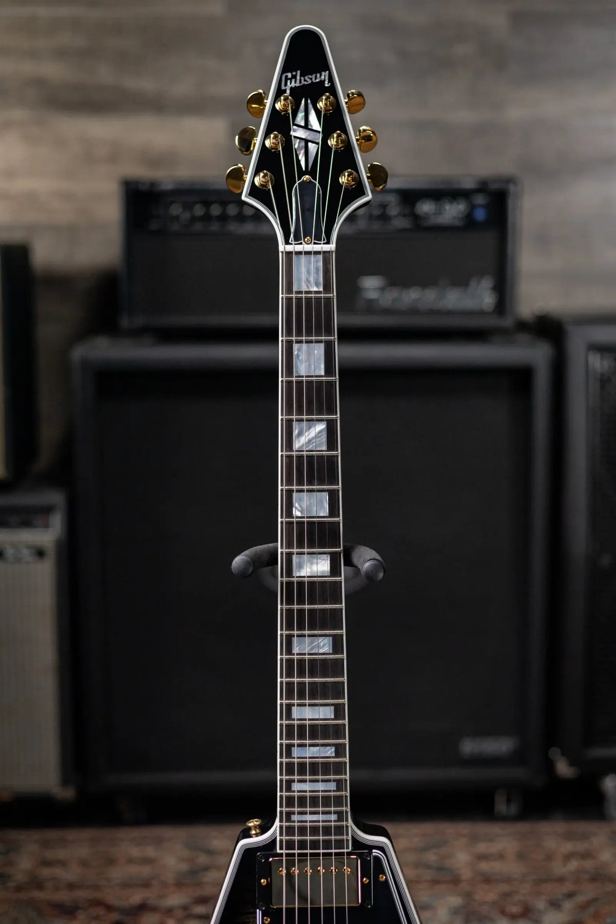 Gibson Custom Shop Flying V Custom Figured Electric Guitar - Cobra Burst with Hardshell Case
