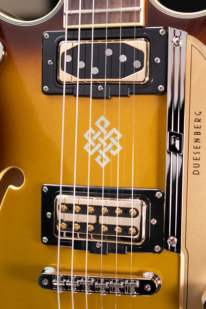 Duesenberg Alliance Series Joe Walsh Semi-Hollow Electric Guitar - Goldburst with Hardshell Case