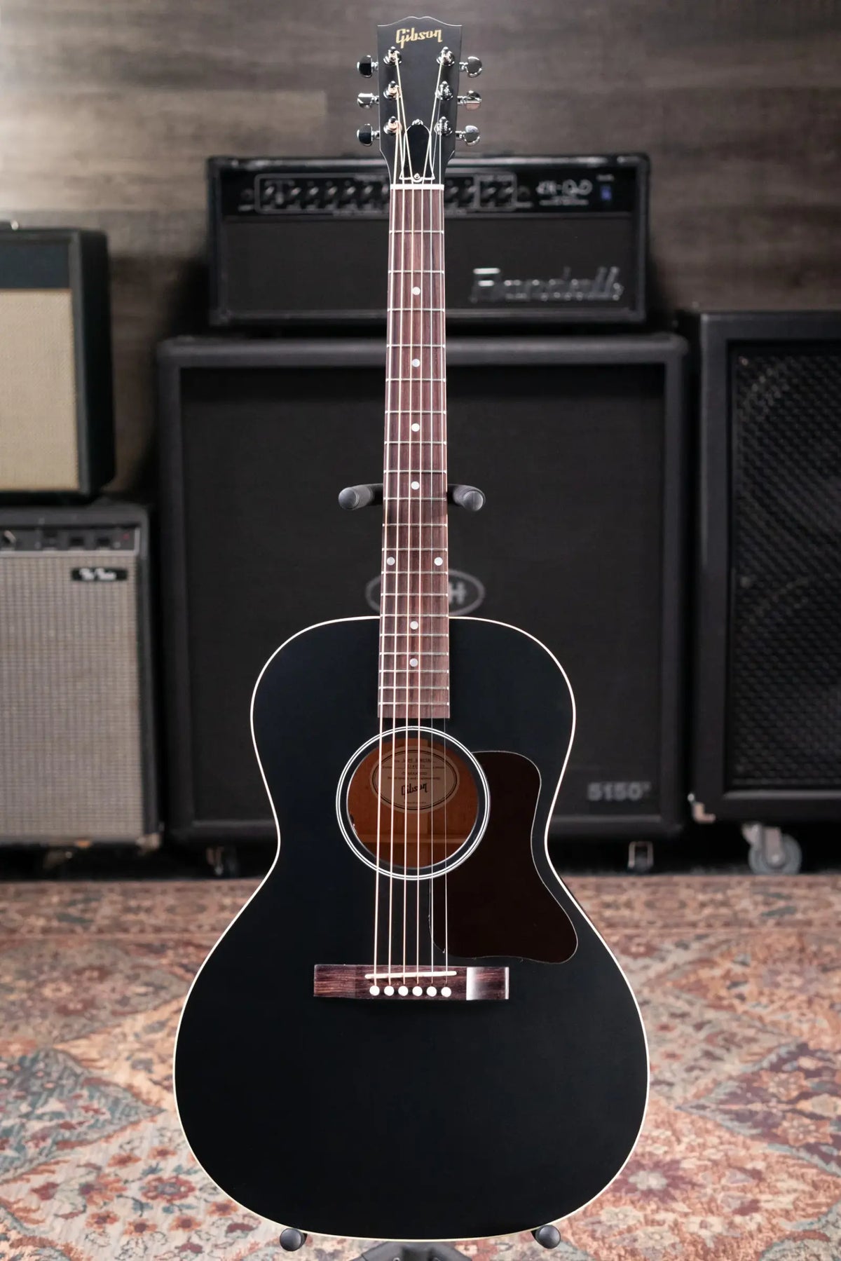 Gibson L-00 Special Parlor Acoustic/Electric Guitar - Ebony Satin with Gig Bag